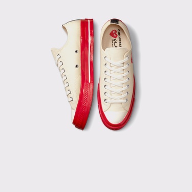 Converse X Comme Des Garçons Play Chuck 70 Unisex Krem Sneaker