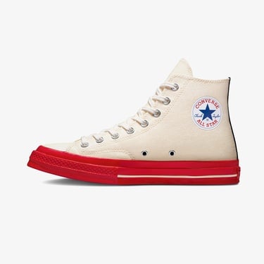  Converse X Comme Des Garçons Play Chuck 70 Unisex Krem Sneaker