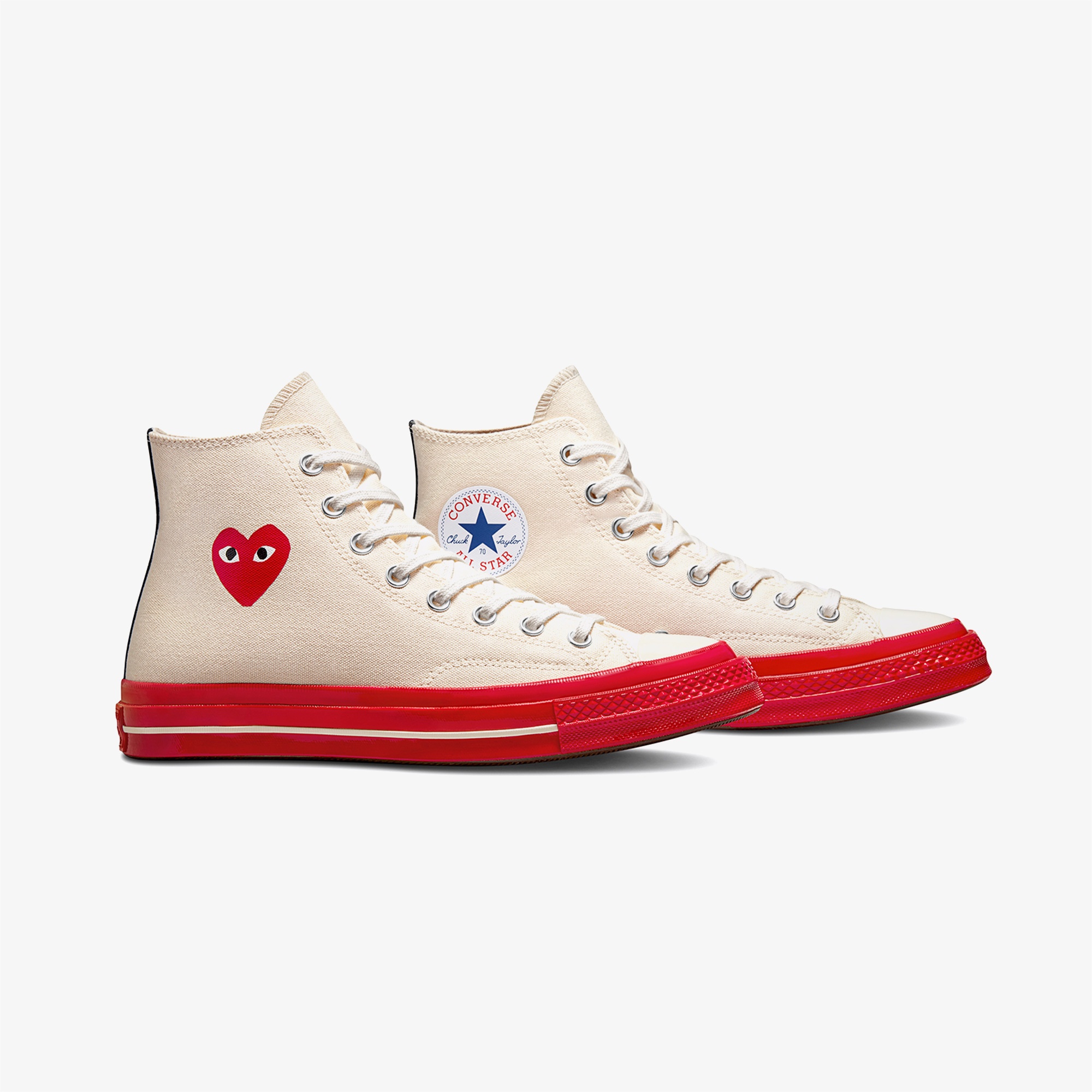 Converse X Comme Des Garçons Play Chuck 70 Unisex Krem Sneaker