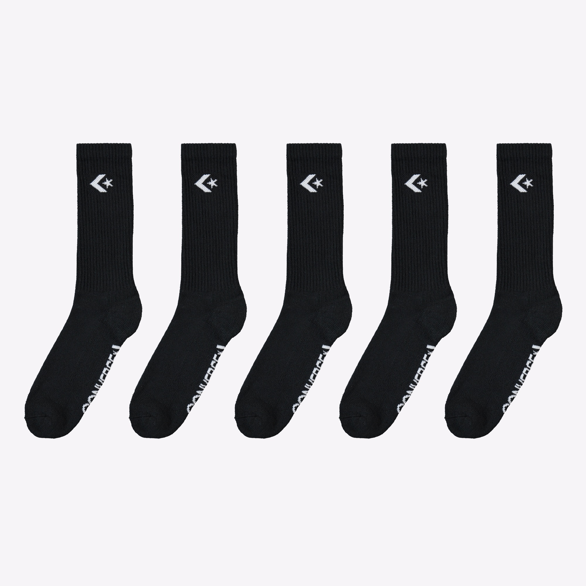 Converse Star Chevron Erkek 3'lü Siyah Uzun Çorap