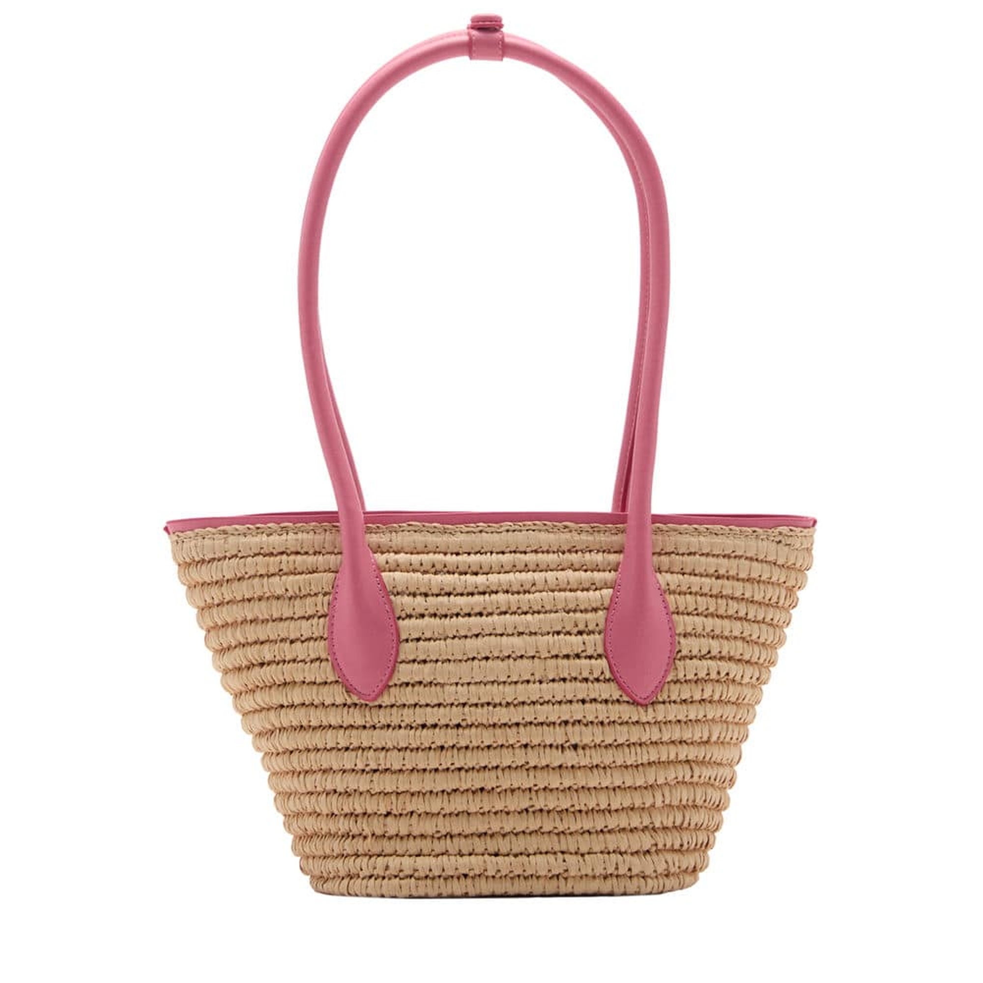 Mango Kadın Doğal Lifli Sepet Çanta Şeker Pembe
