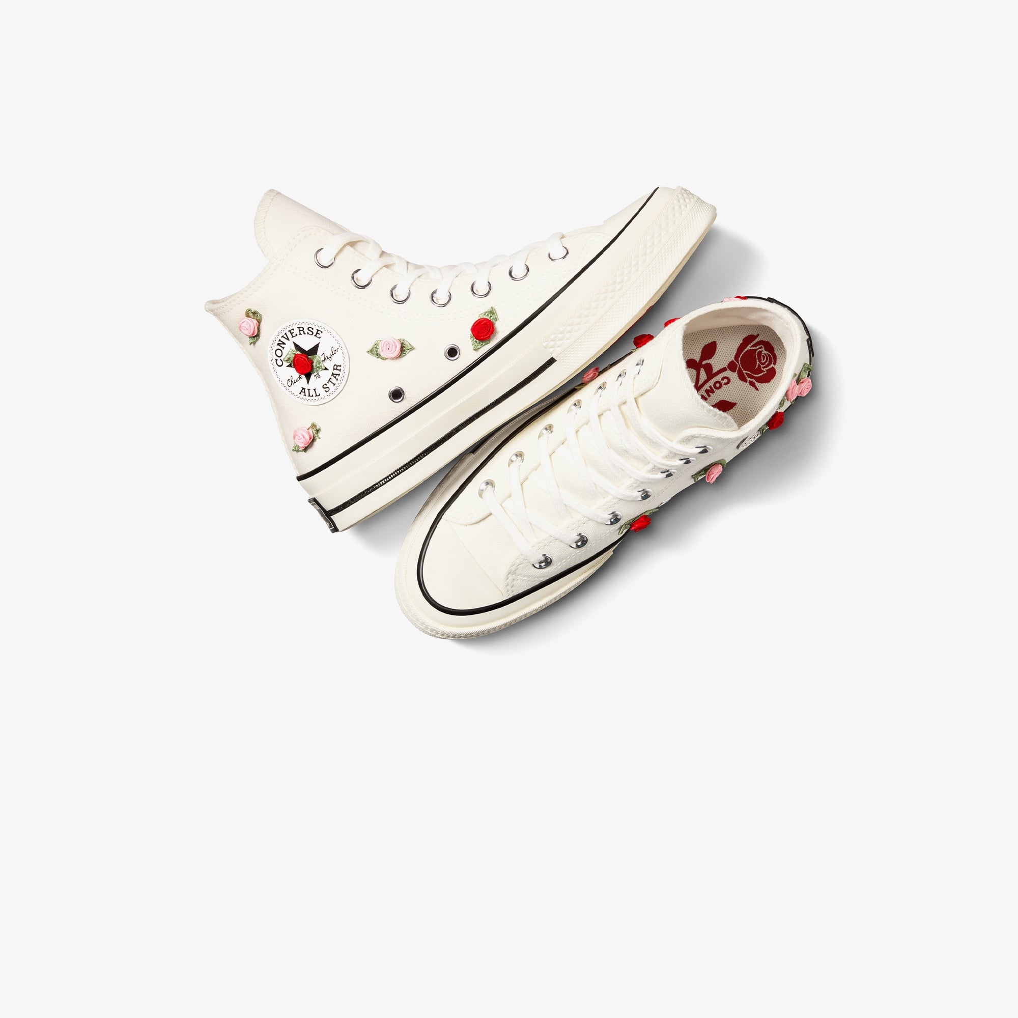 Converse Chuck 70 Roses Unisex Krem Sneaker