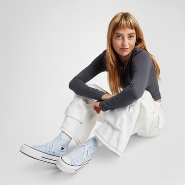  Converse Chuck Taylor All Star Lift Kadın Mavi Platform Sneaker