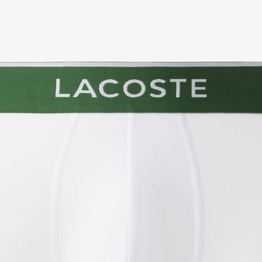  Lacoste Erkek 3'lü Beyaz Boxer