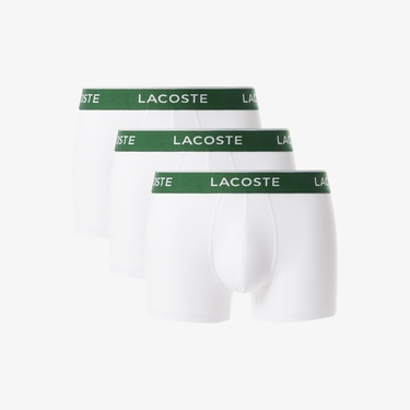  Lacoste Erkek 3'lü Beyaz Boxer