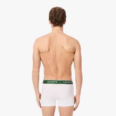  Lacoste Erkek 3'lü Beyaz Boxer