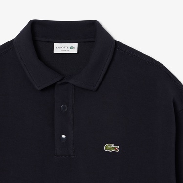  Lacoste Erkek Loose Fit Polo Yaka Lacivert Sweatshirt