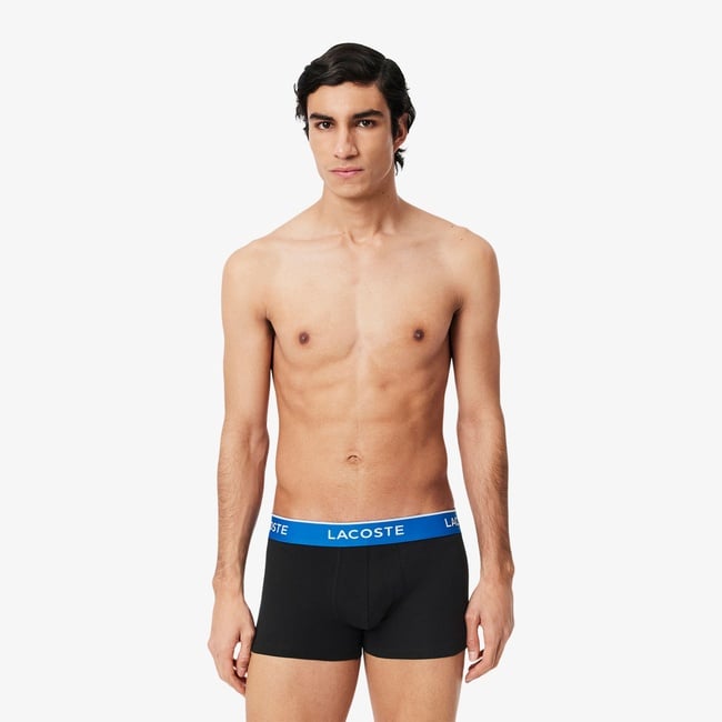  Lacoste Erkek 3'lü Siyah Boxer