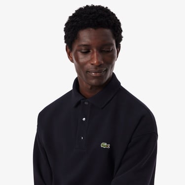  Lacoste Erkek Loose Fit Polo Yaka Lacivert Sweatshirt