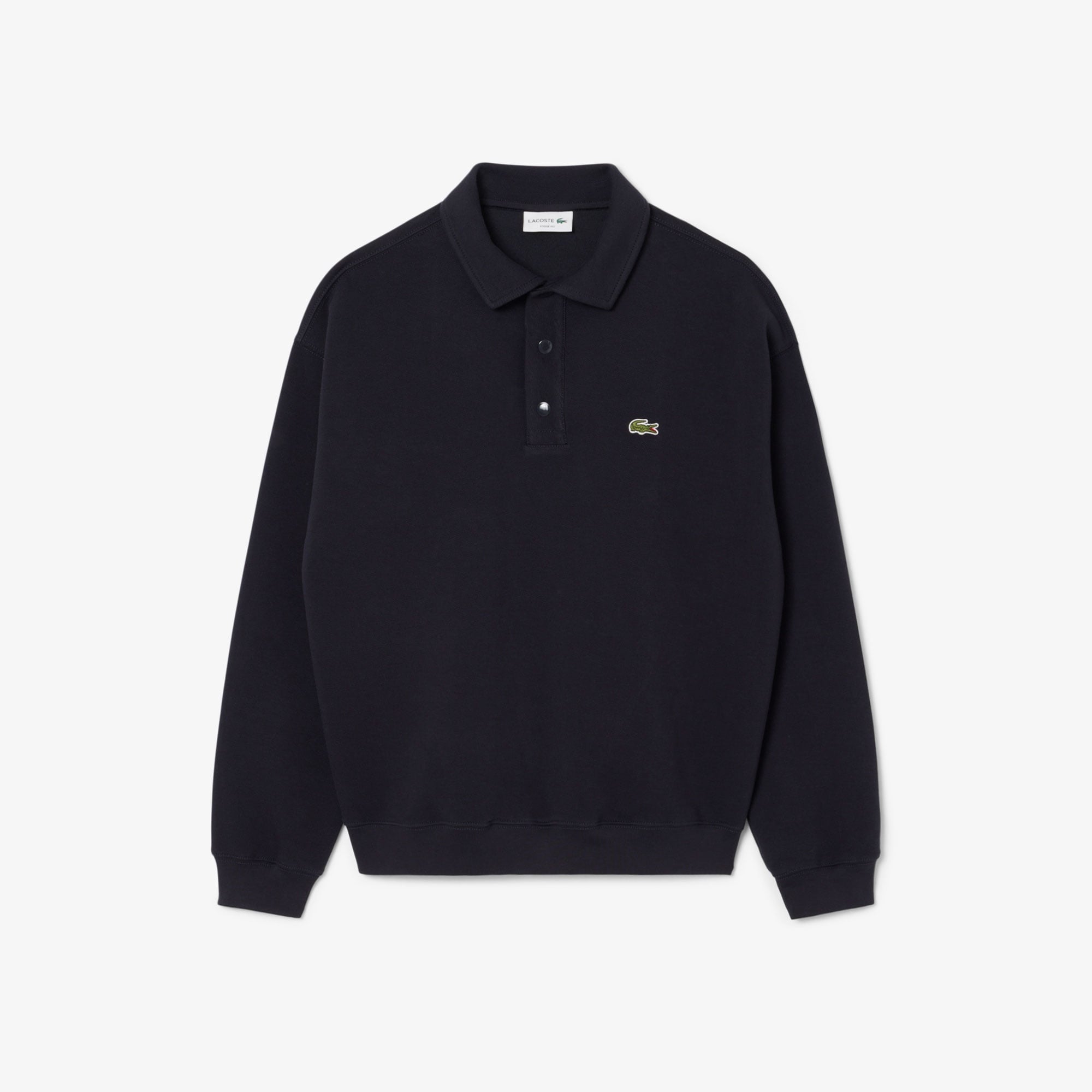 Lacoste Erkek Loose Fit Polo Yaka Lacivert Sweatshirt