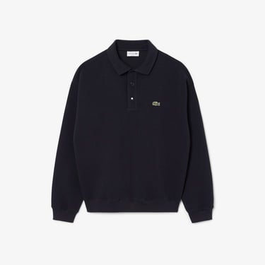  Lacoste Erkek Loose Fit Polo Yaka Lacivert Sweatshirt