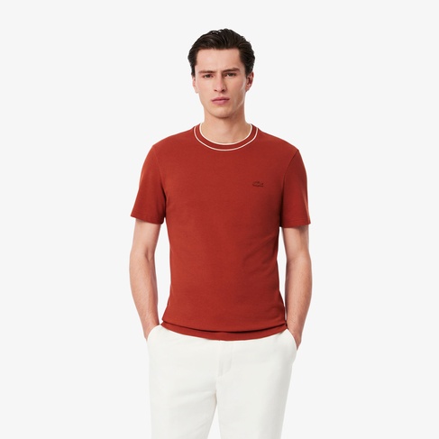  Lacoste Erkek Regular Fit Bisiklet Yaka Kırmızı T-Shirt