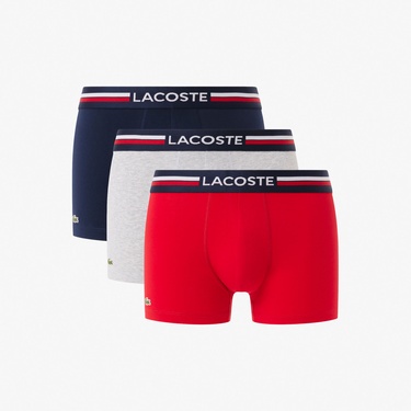  Lacoste Erkek 3'lü Renkli Boxer