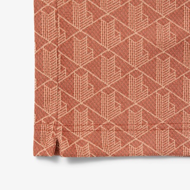  Lacoste Erkek Classic Fit Monogram Kırmızı Polo