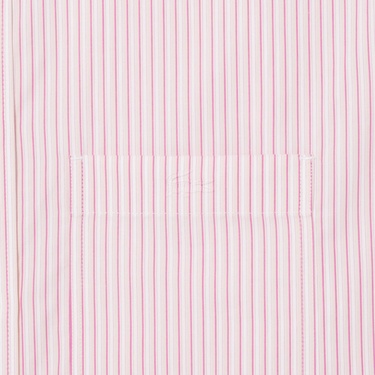  Lacoste Kadın Oversize Fit Çizgili Pembe Gömlek