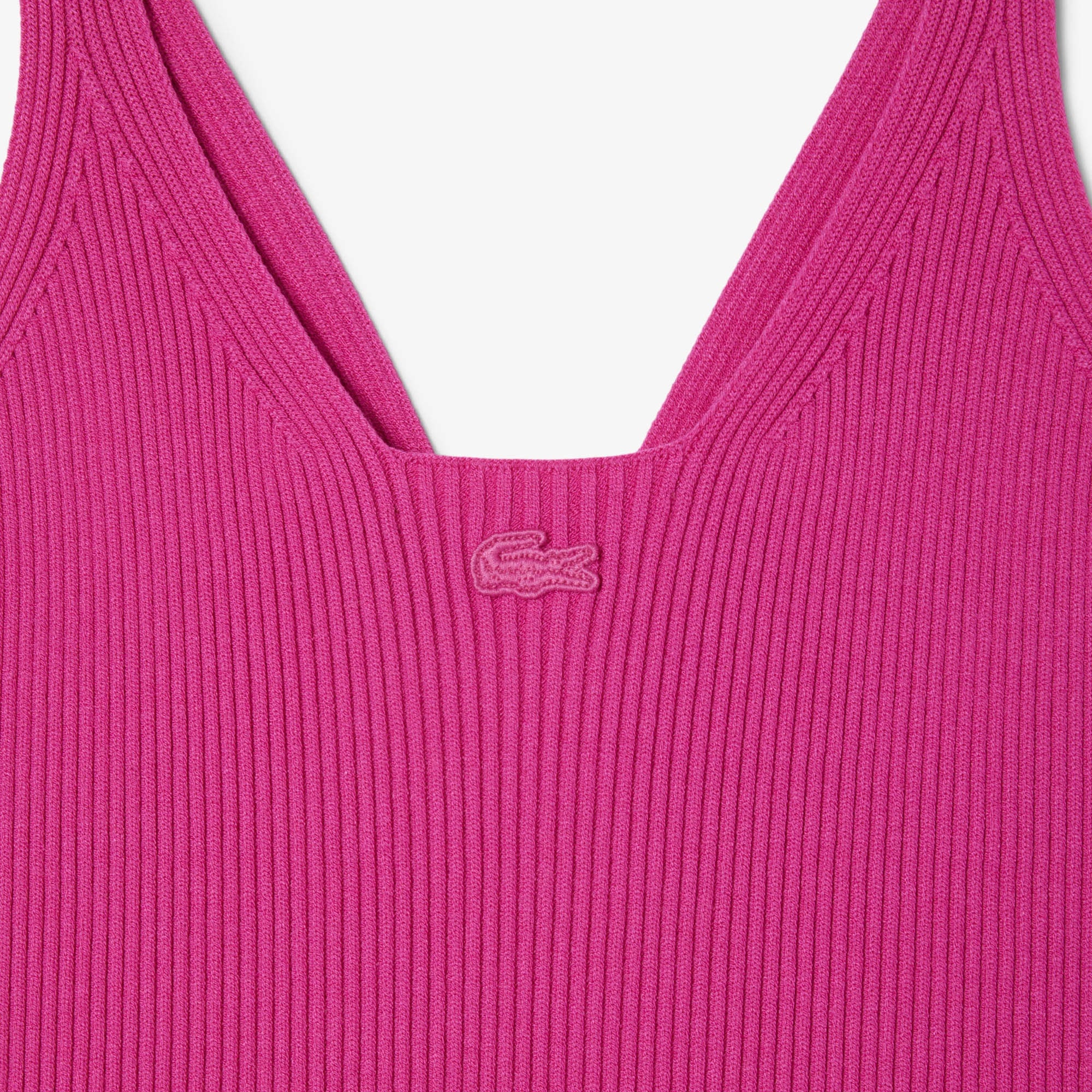 Lacoste Kadın Kolsuz V Yaka Pembe Elbise