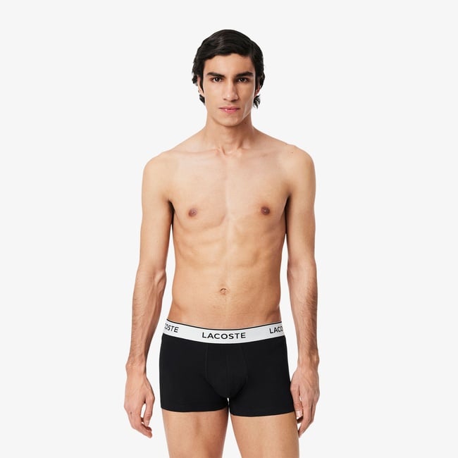  Lacoste Erkek 3'lü Siyah Boxer