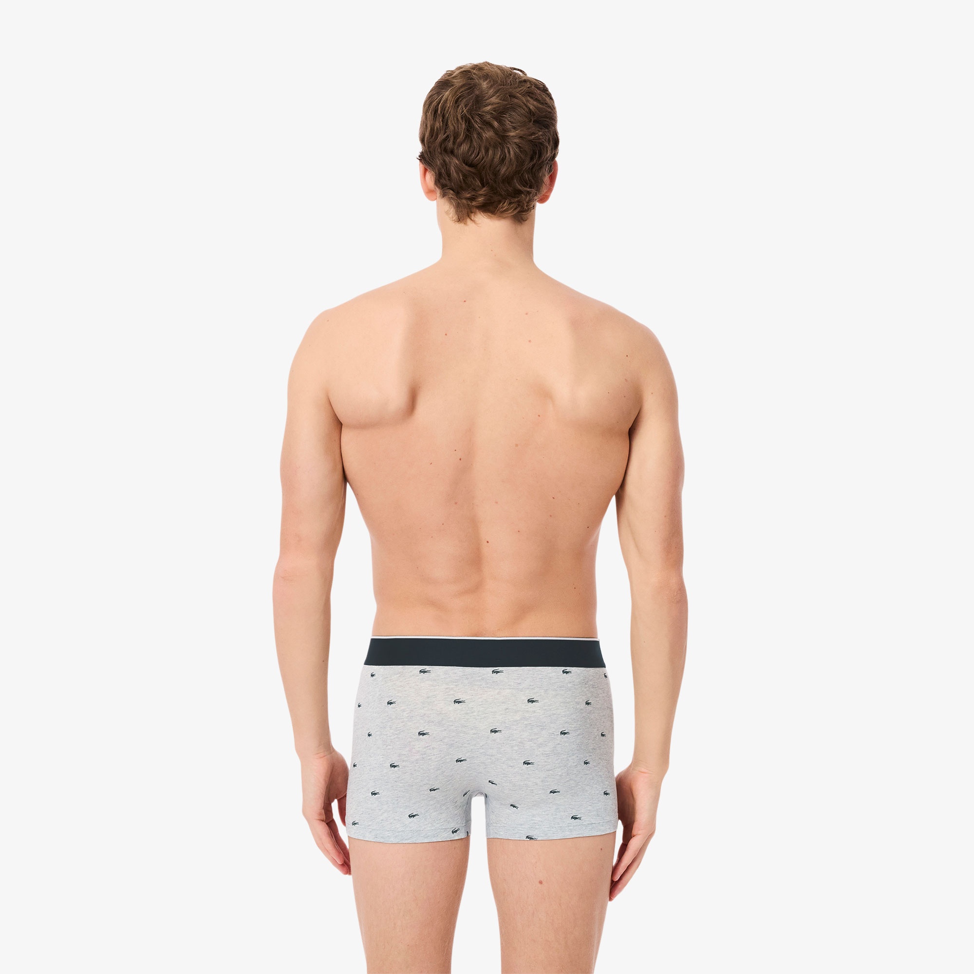 Lacoste Erkek Desenli 3'lü Renkli Boxer