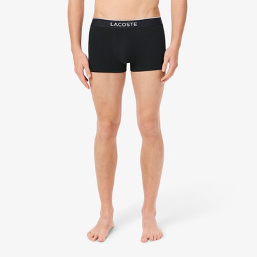  Lacoste Erkek Desenli 3'lü Renkli Boxer