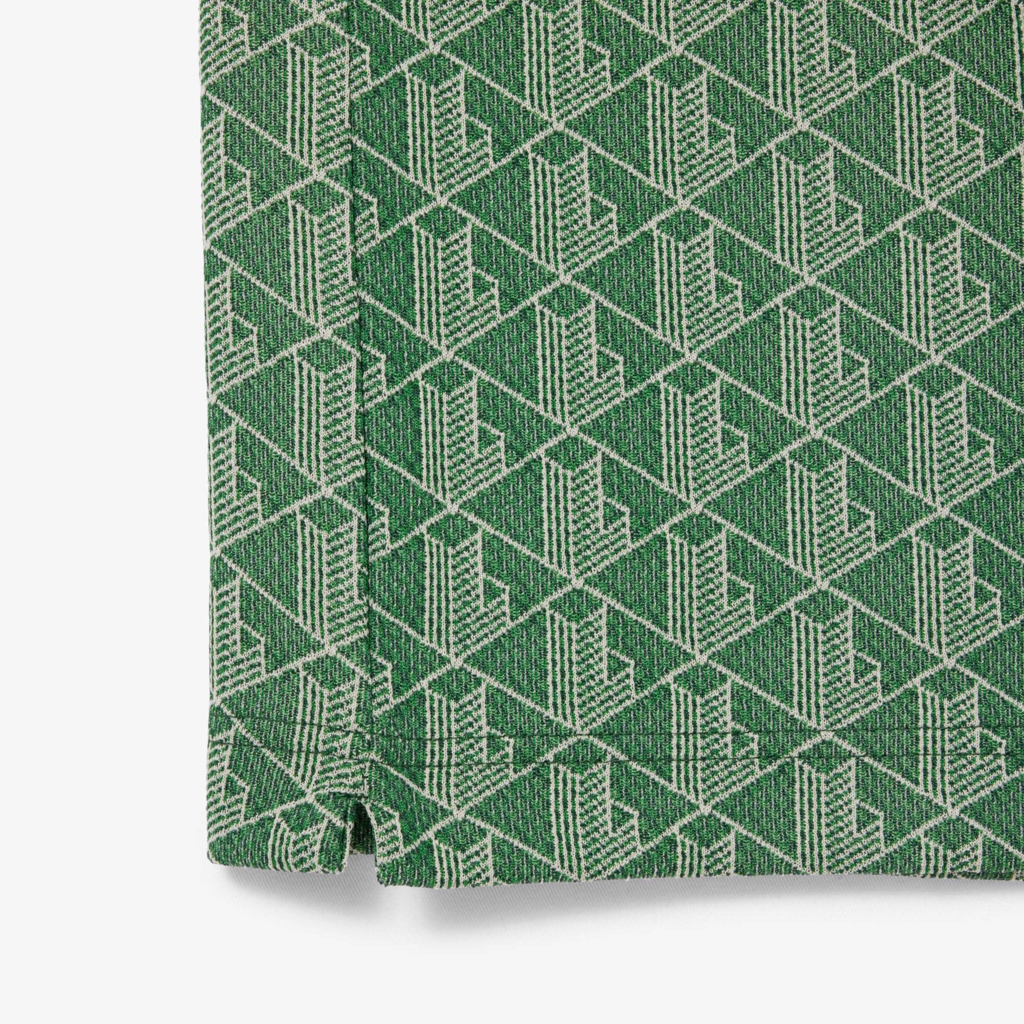 Lacoste Erkek Classic Fit Monogram Yeşil Polo