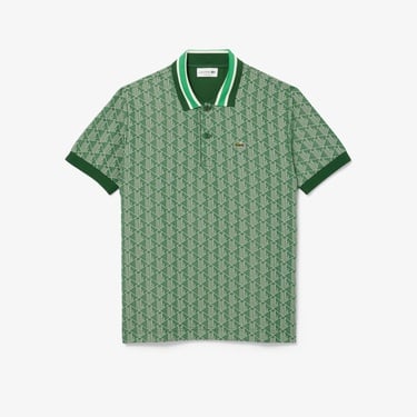  Lacoste Erkek Classic Fit Monogram Yeşil Polo