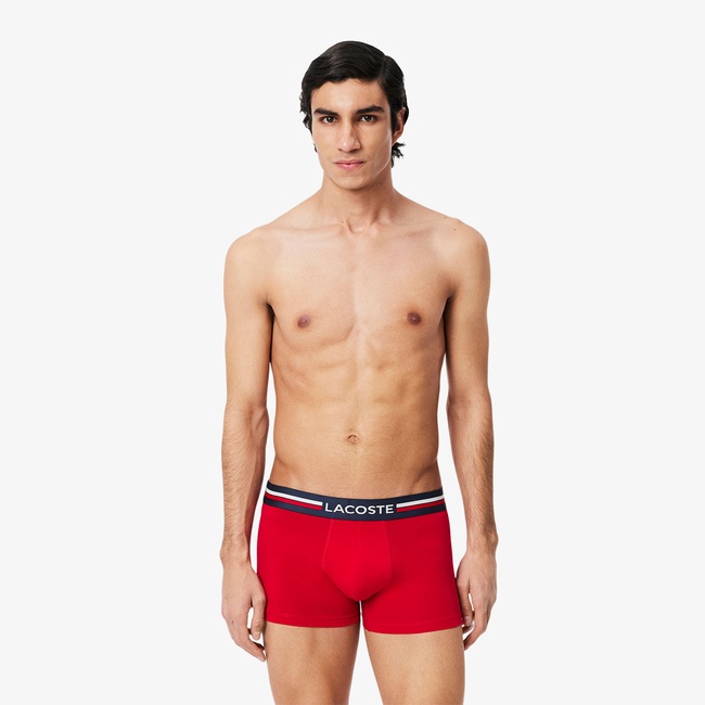  Lacoste Erkek 3'lü Renkli Boxer
