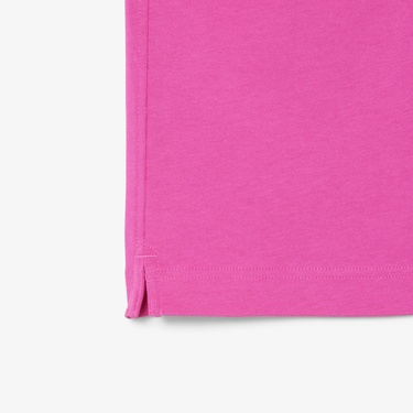  Lacoste Erkek Classic Fit Uzun Kollu Polo Yaka Renk Bloklu Pembe Rugby Polo