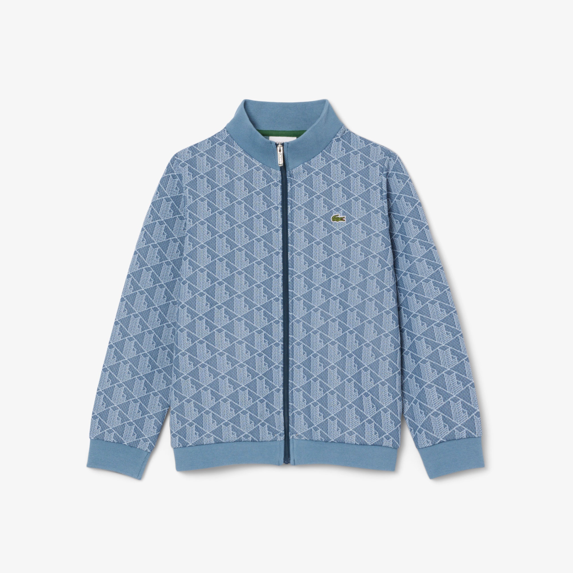 Lacoste Çocuk Fermuarlı Monogram Mavi Sweatshirt