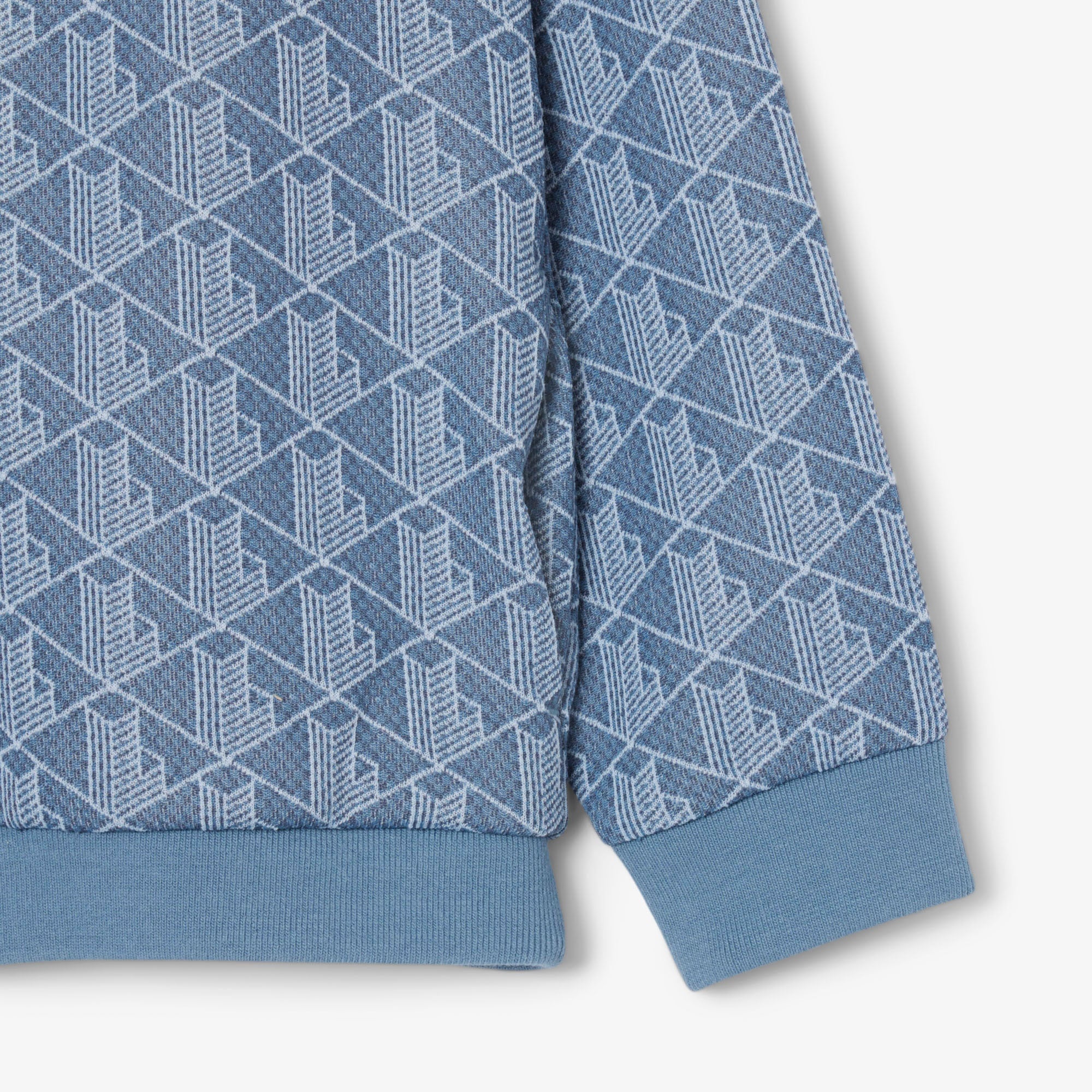 Lacoste Çocuk Fermuarlı Monogram Mavi Sweatshirt