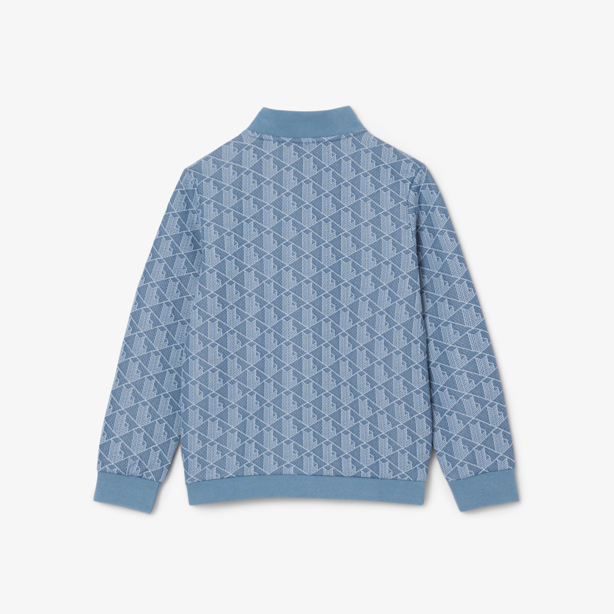 Lacoste Çocuk Fermuarlı Monogram Mavi Sweatshirt