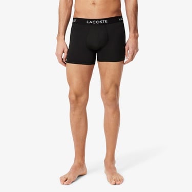  Lacoste Erkek 3'lü Siyah Boxer