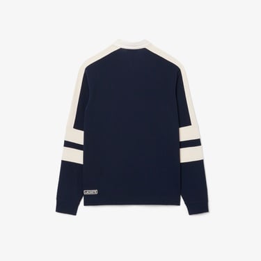  Lacoste Erkek Classic Fit Uzun Kollu Polo Yaka Renk Bloklu Lacivert Rugby Polo