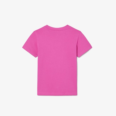  Lacoste Çocuk Bisiklet Yaka Pembe T-Shirt