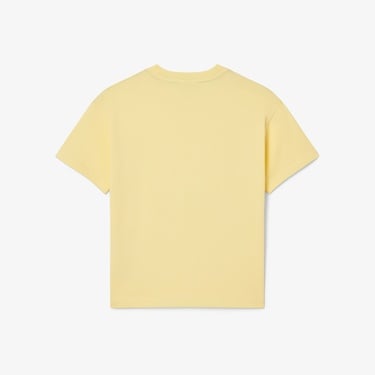  Lacoste Çocuk Bisiklet Yaka Baskılı Sarı T-Shirt