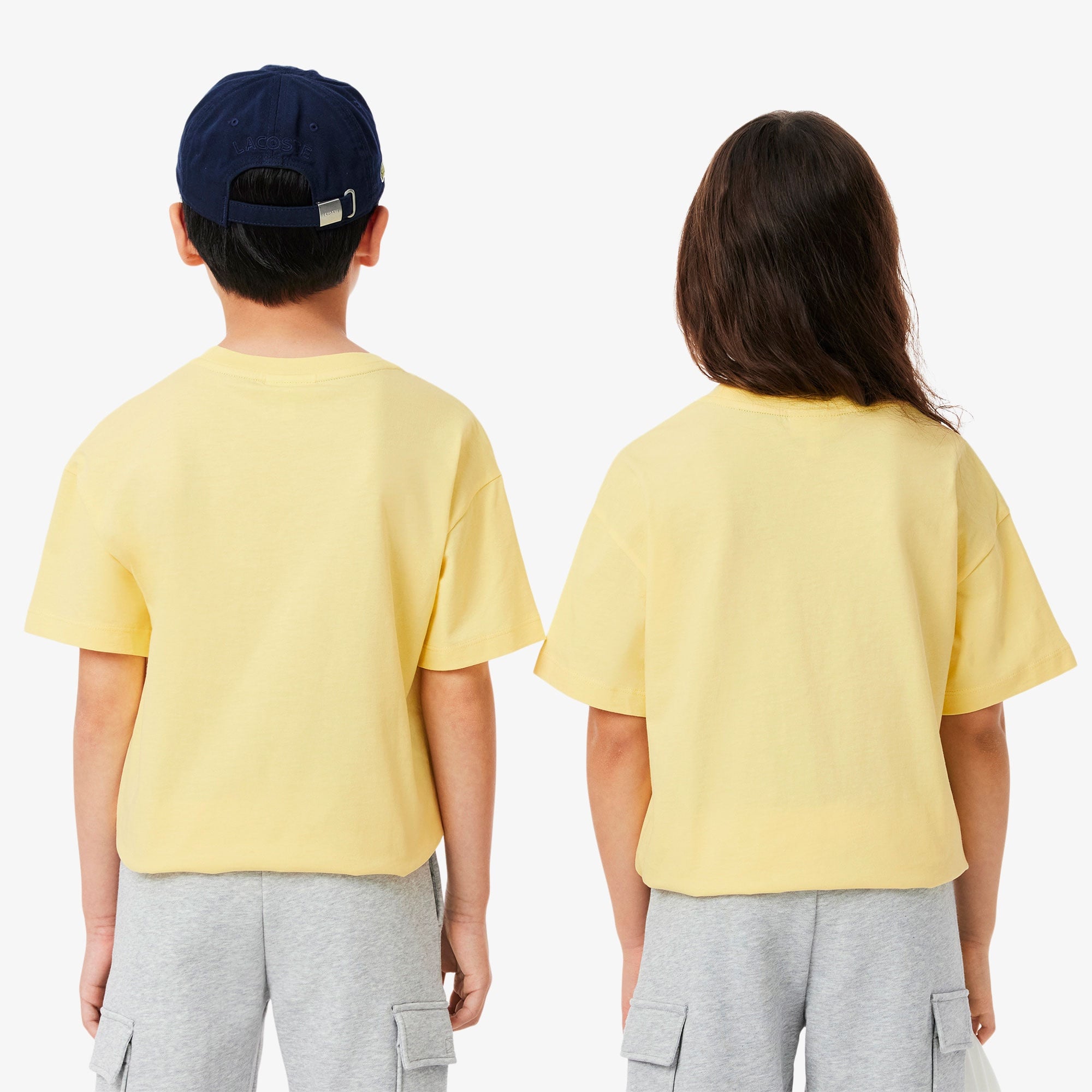 Lacoste Çocuk Bisiklet Yaka Baskılı Sarı T-Shirt