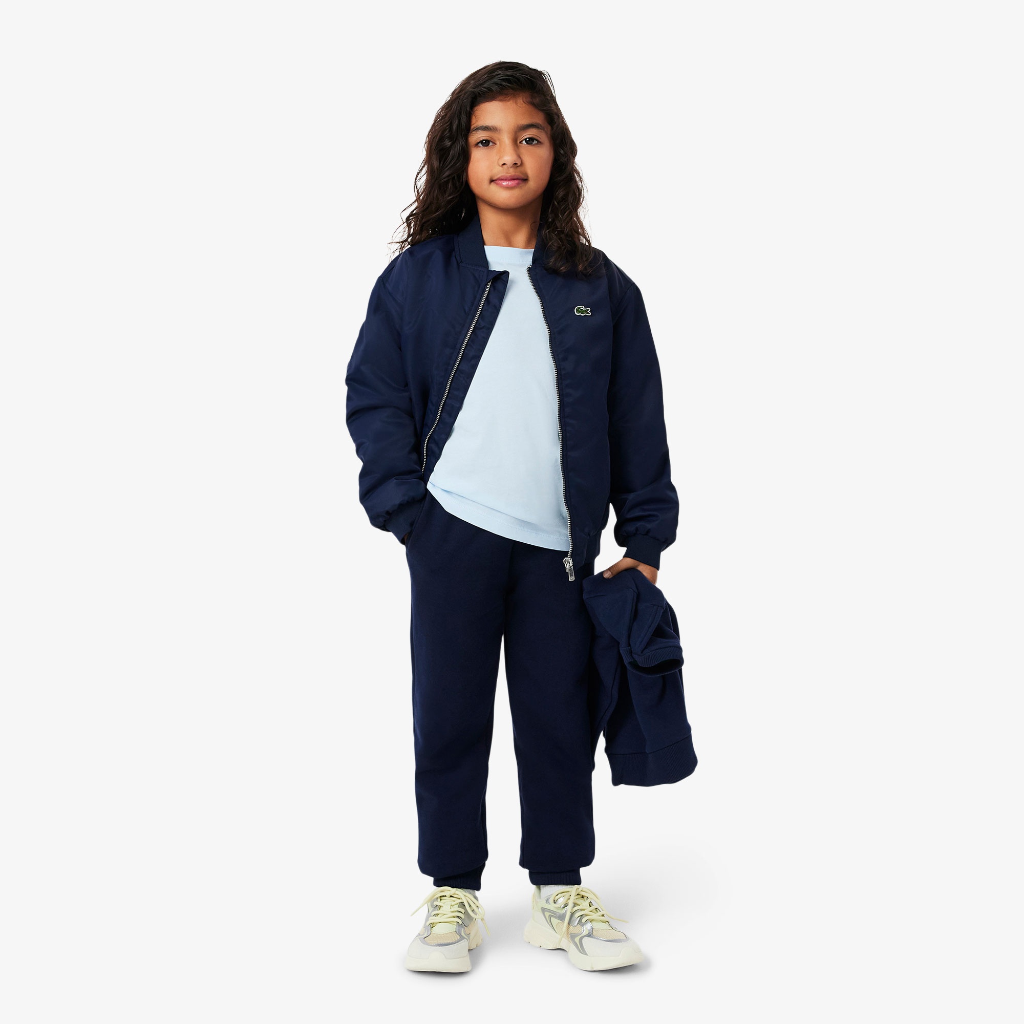 Lacoste Çocuk Bisiklet Yaka Açık Mavi T-Shirt