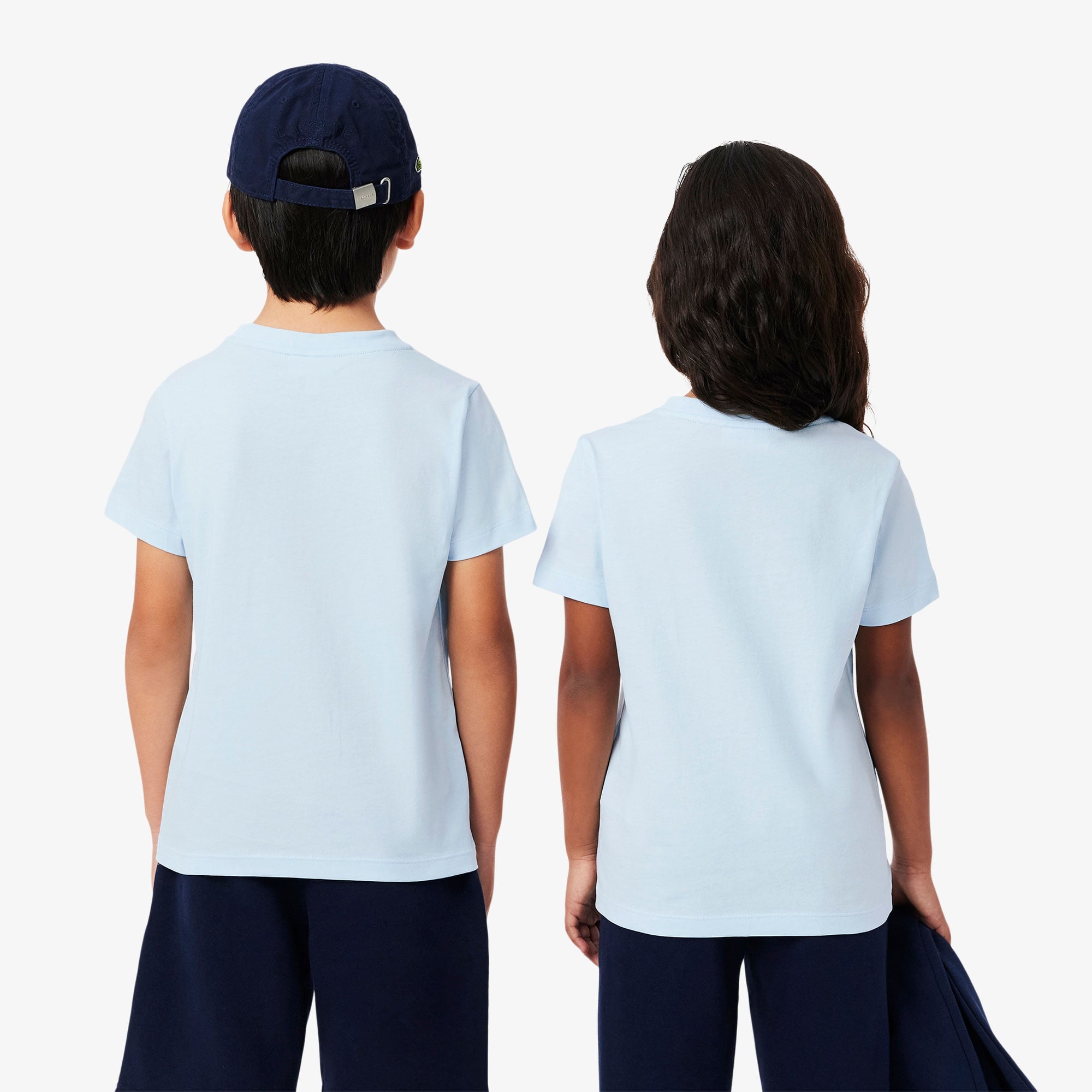 Lacoste Çocuk Bisiklet Yaka Açık Mavi T-Shirt