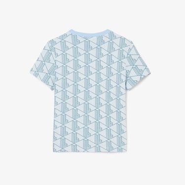  Lacoste Çocuk Bisiklet Yaka Monogram Mavi T-Shirt