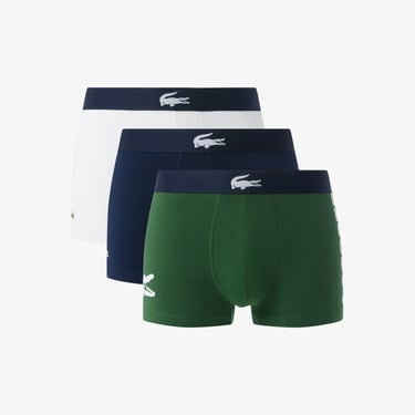  Lacoste Erkek Baskılı 3'lü Renkli Boxer