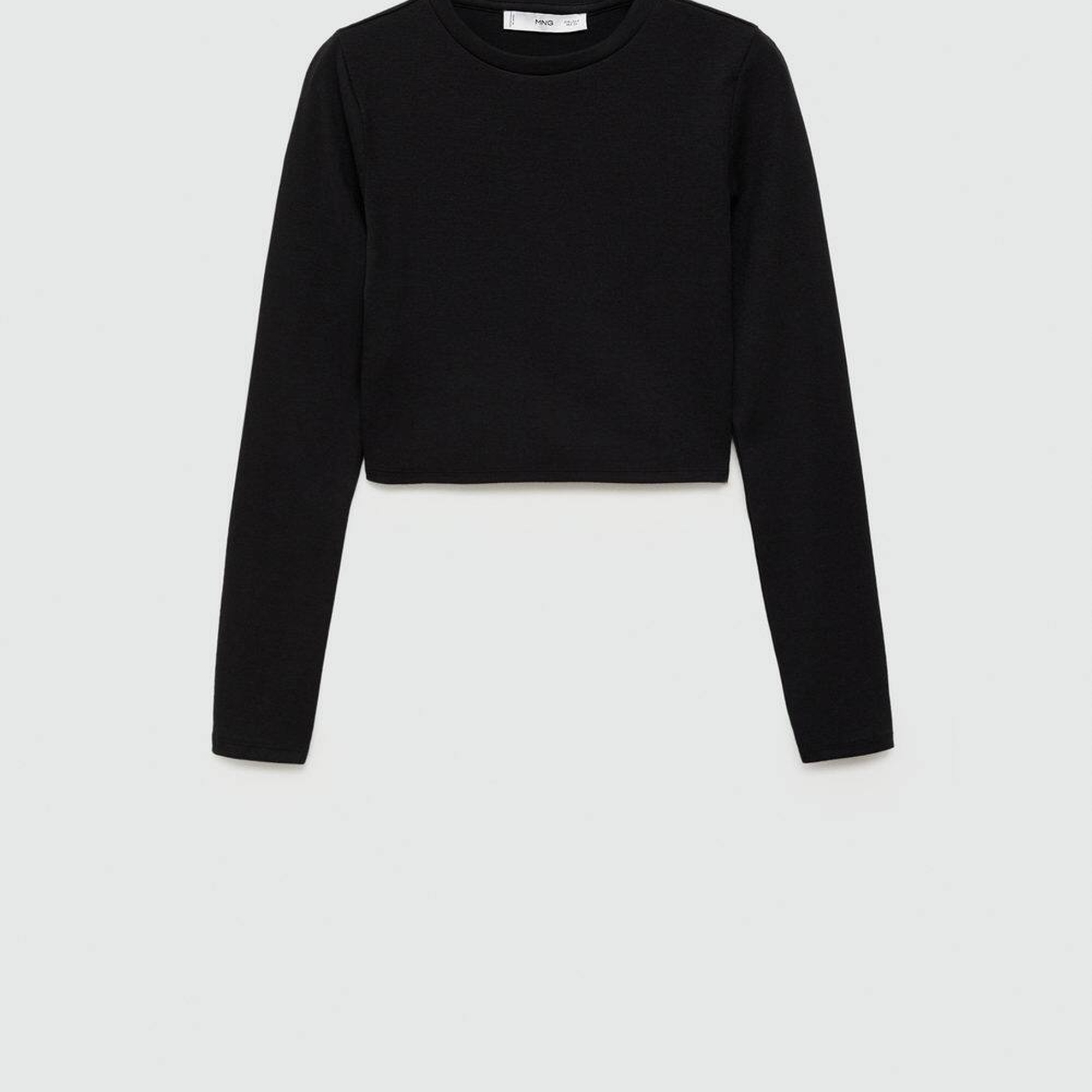 Mango Kadın Kısa Modal Tişört Siyah