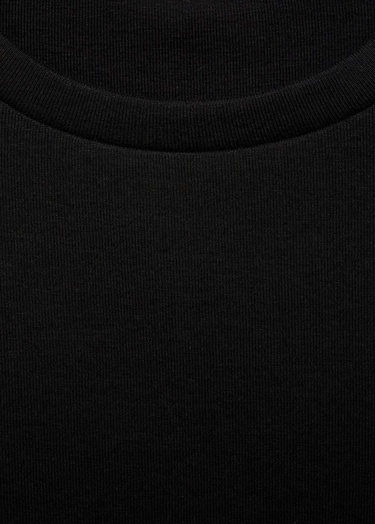  Mango Kadın Kısa Modal Tişört Siyah