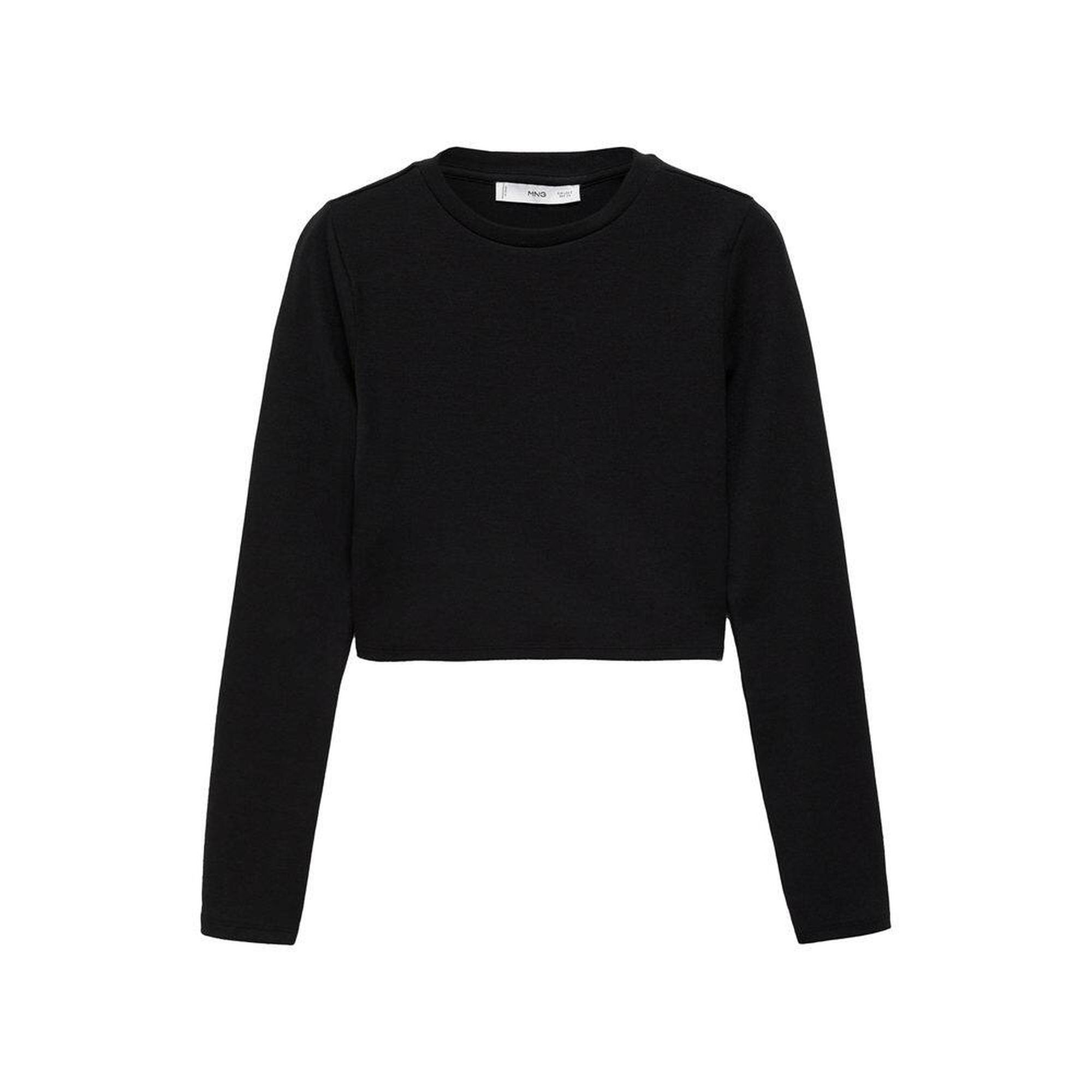 Mango Kadın Kısa Modal Tişört Siyah