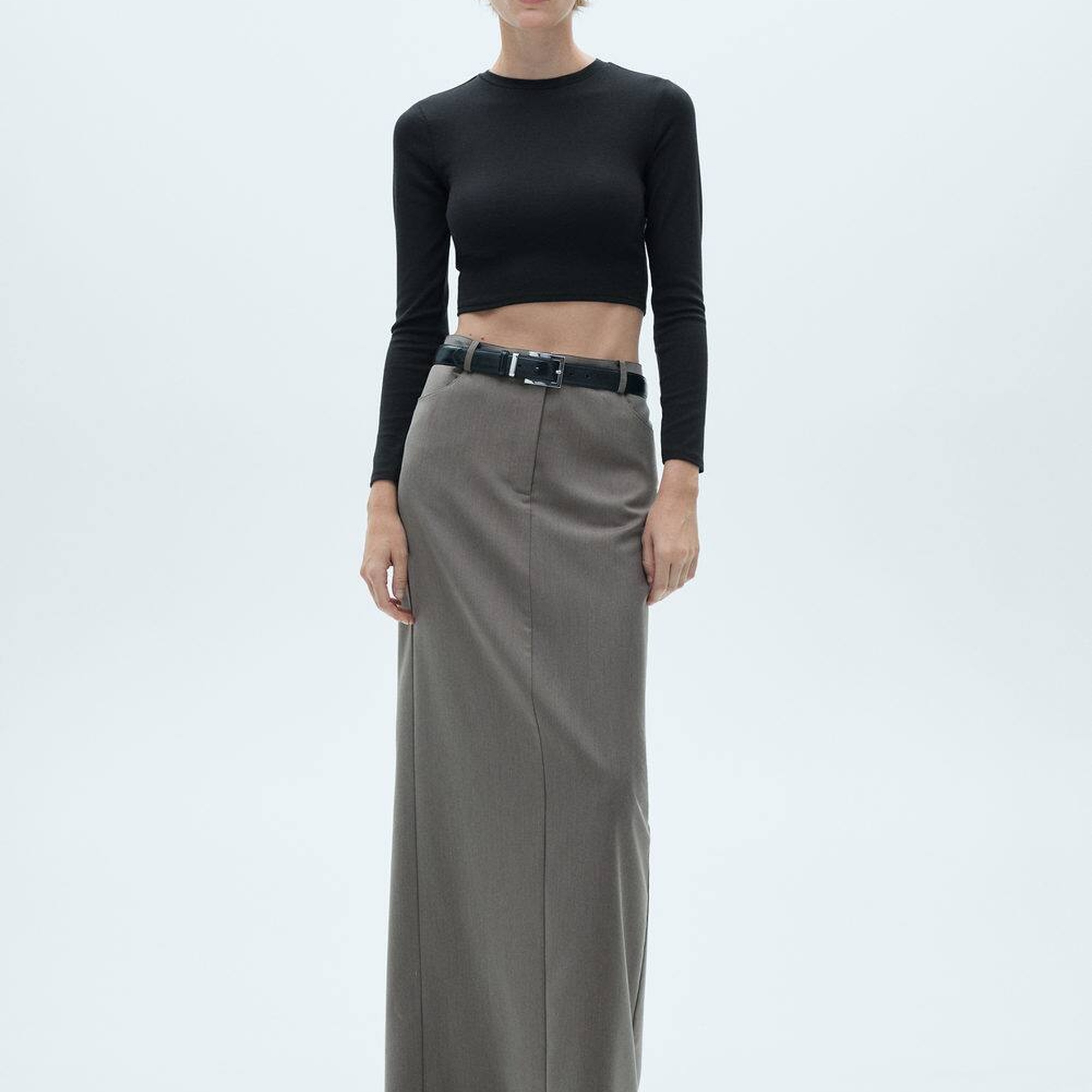 Mango Kadın Kısa Modal Tişört Siyah