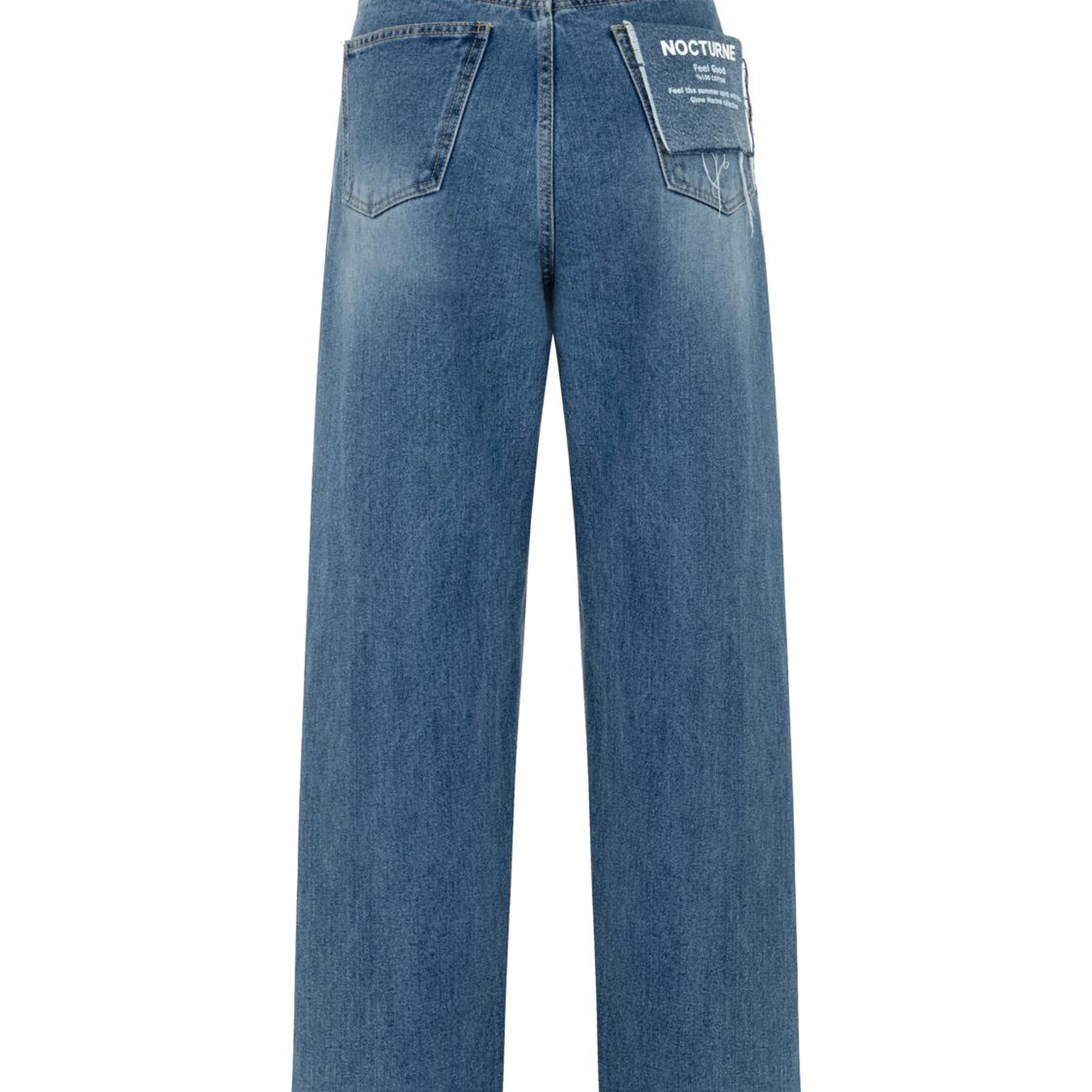 Asimetrik Kapamalı Jean Pantolon