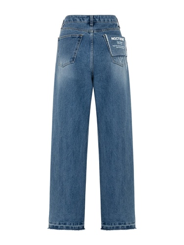  Asimetrik Kapamalı Jean Pantolon