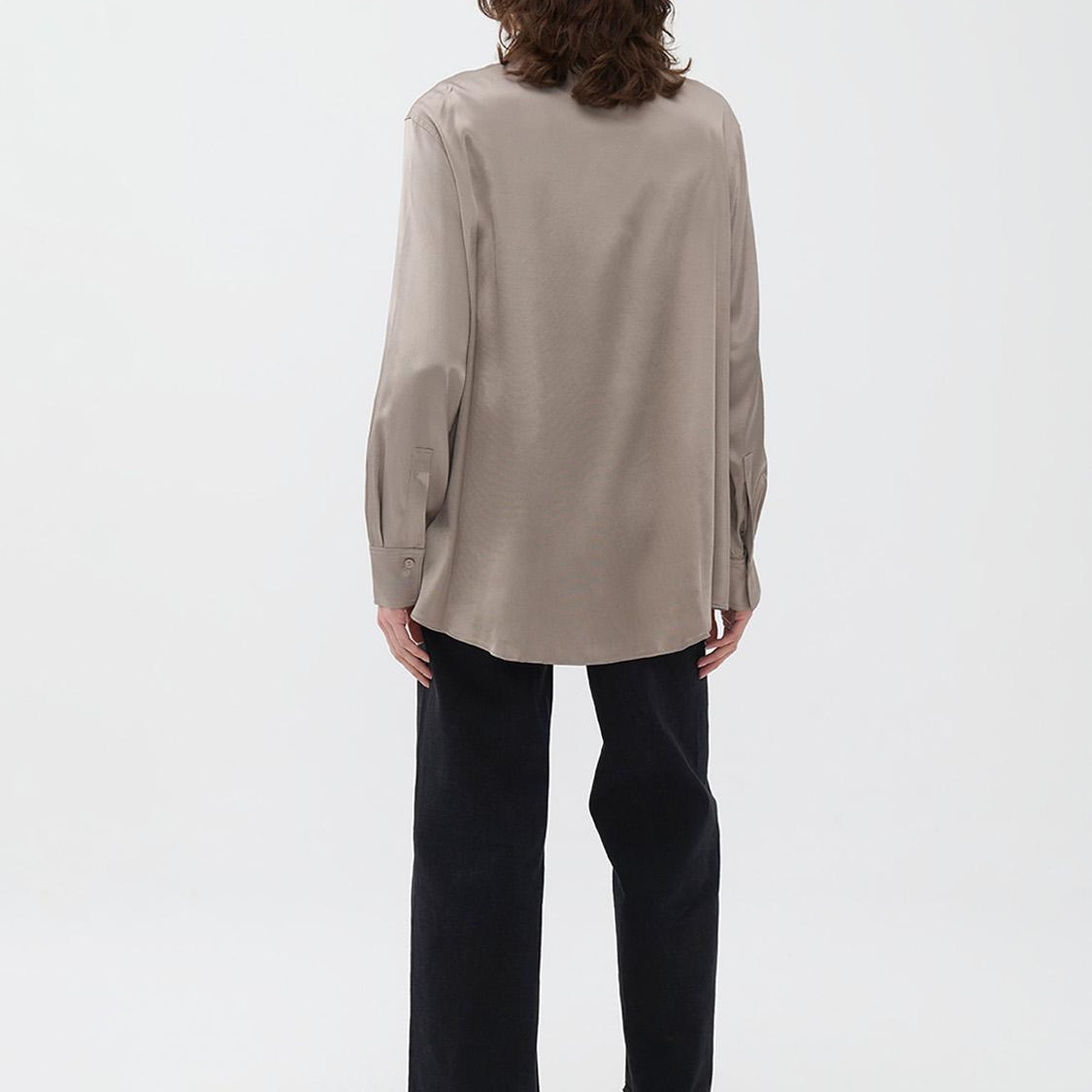 Dökümlü Saten Gömlek