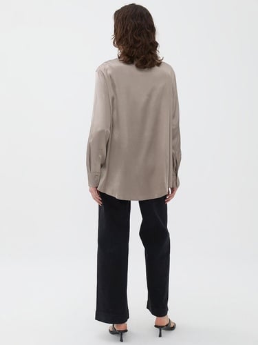  Dökümlü Saten Gömlek