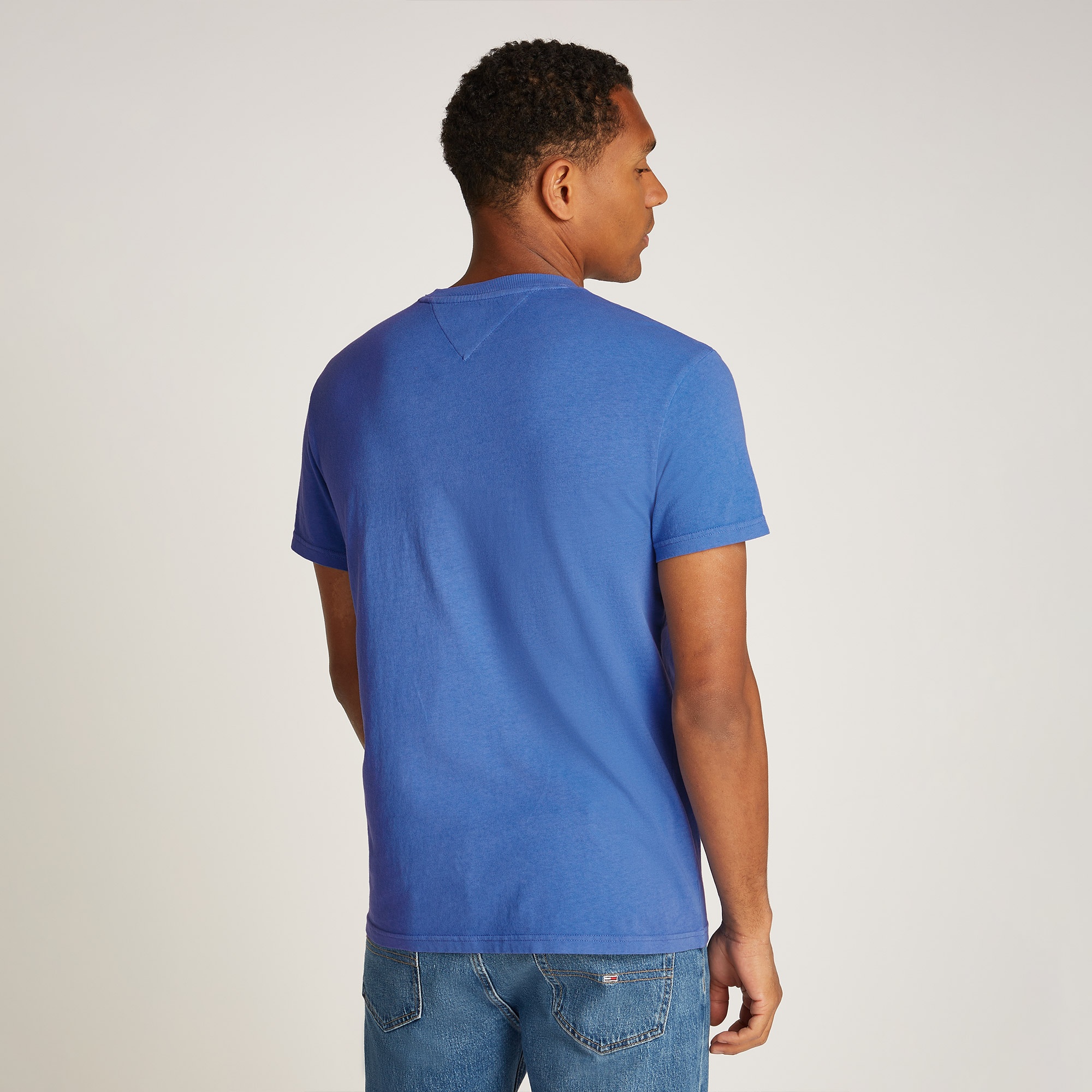 Tommy Jeans Reg Vintage Varsity Erkek Mavi T-Shirt