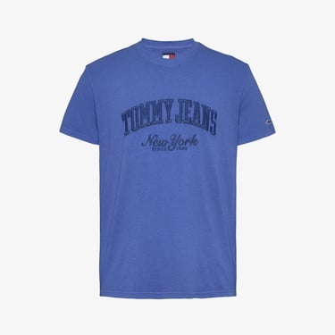  Tommy Jeans Reg Vintage Varsity Erkek Mavi T-Shirt
