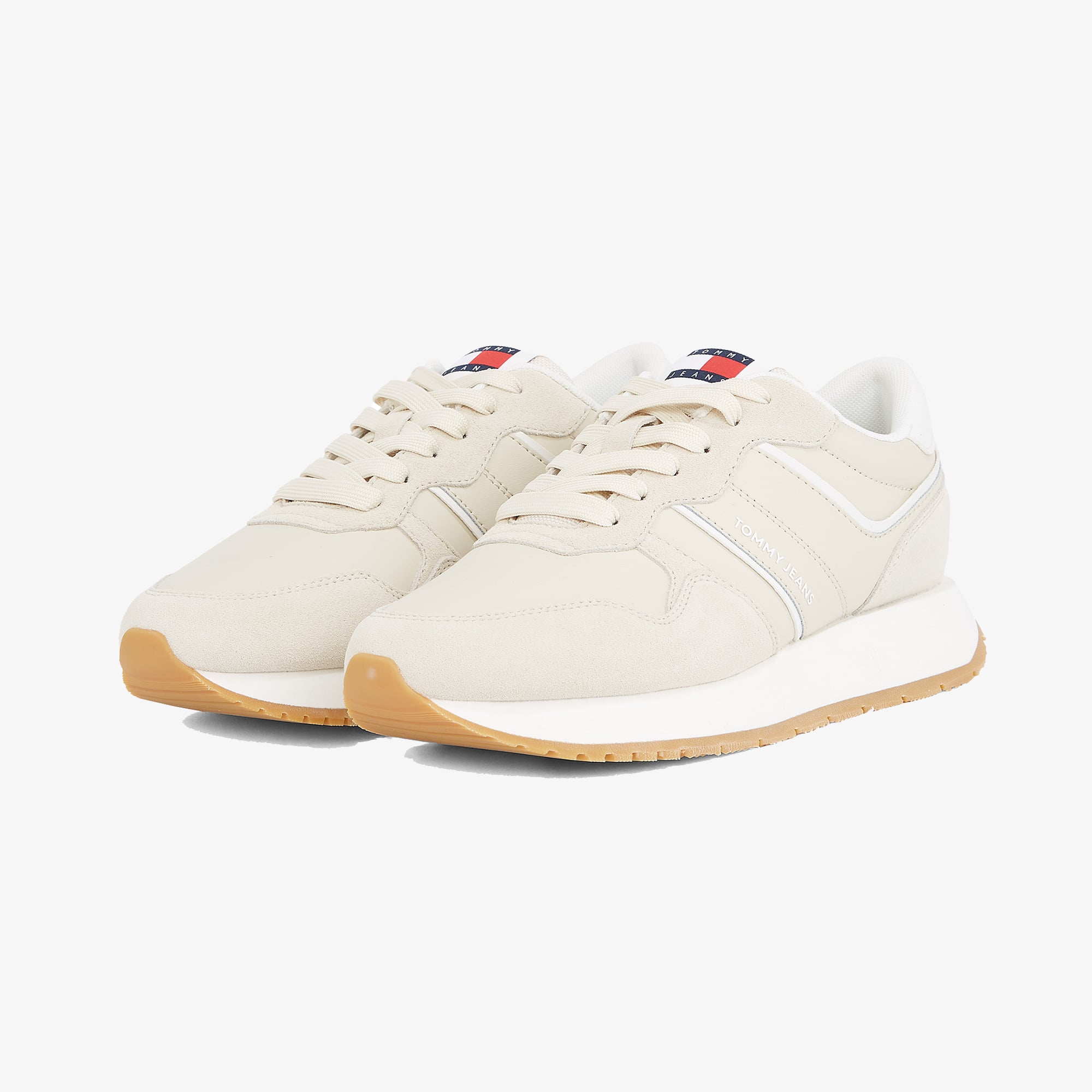 Tommy Hilfiger Tommy Hilfiger Eva Retro Runner Kadın Bej Sneaker | FashFed Bej - 3. görsel